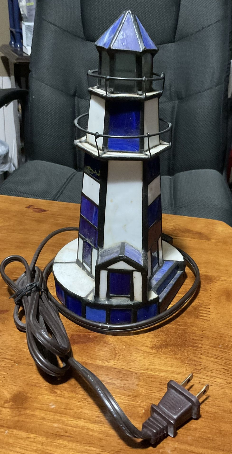 Beautiful 10 x 5 Stained Glass Lighthouse Light