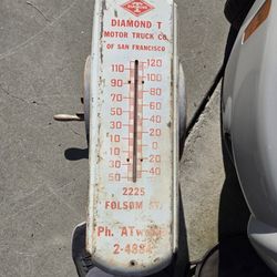 Vintage Pre 1958 Metal Thermometer