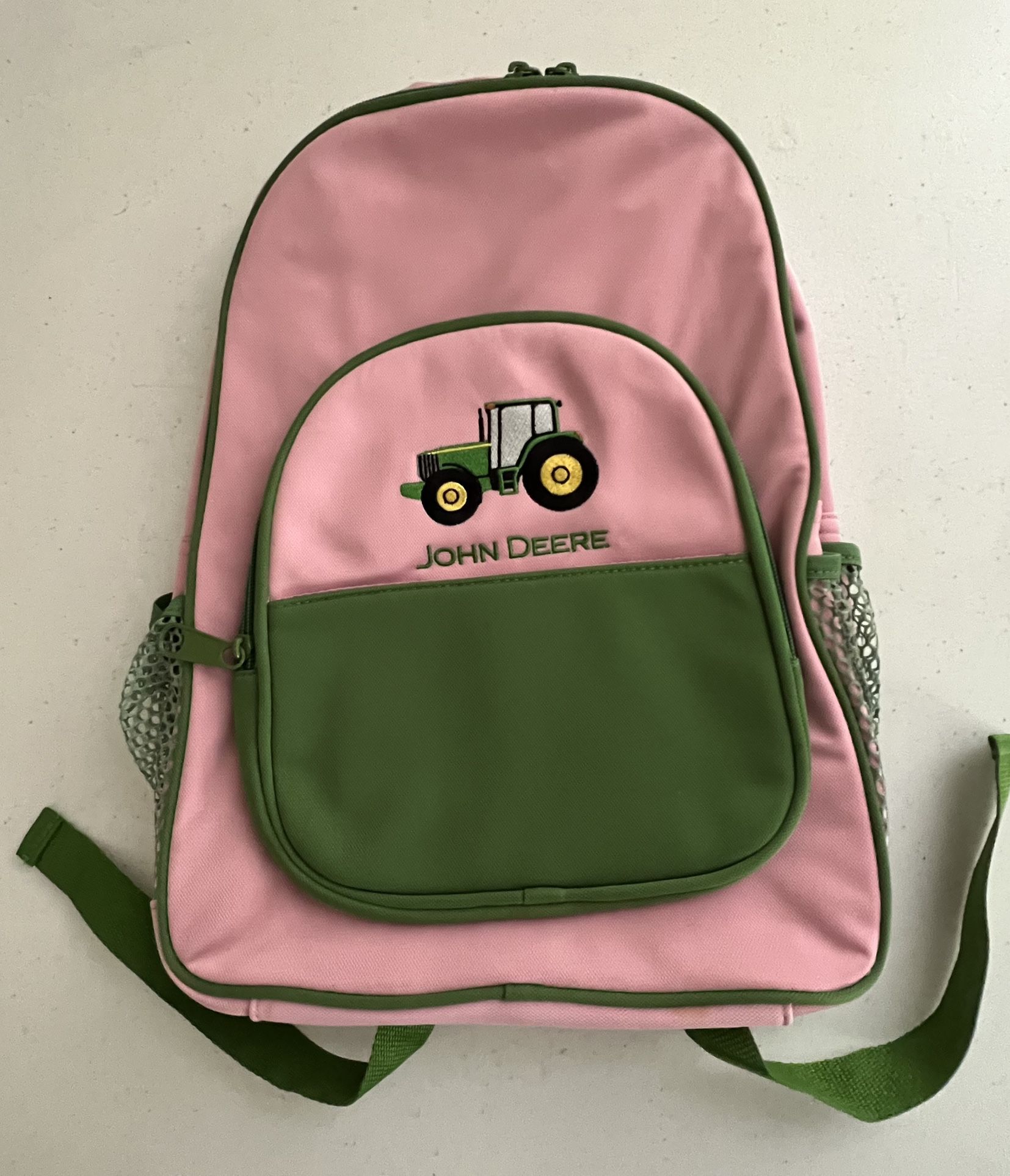 John Deere Pink & Green Tractor Backpack