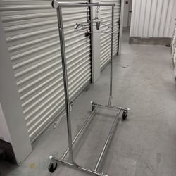Folding Garment Rack With Hangers 