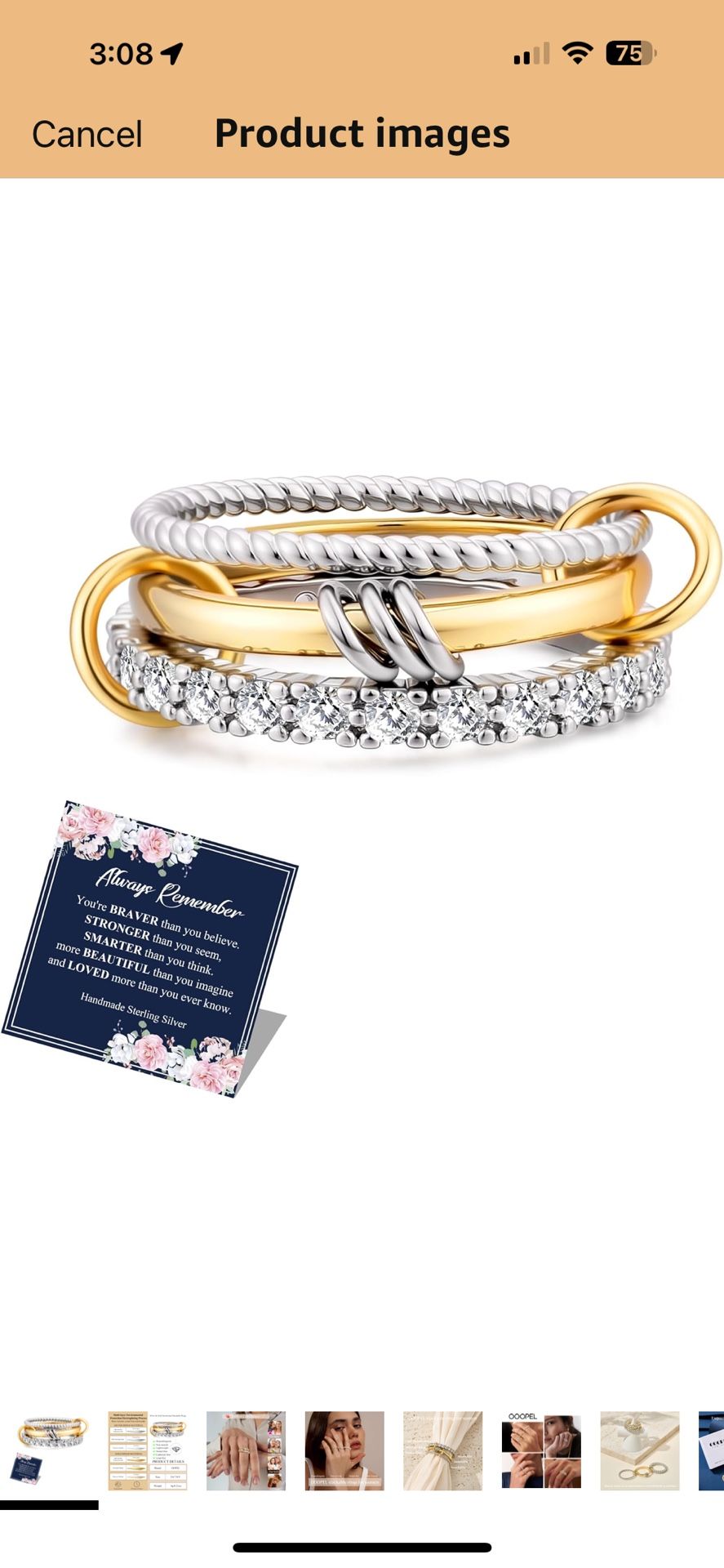 New tarnish free rings $12