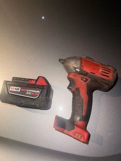 Milwaukee impact wrench& 5.0 battery