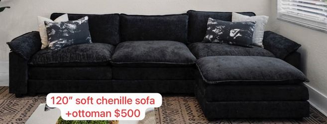 120” Sofa + ottoman