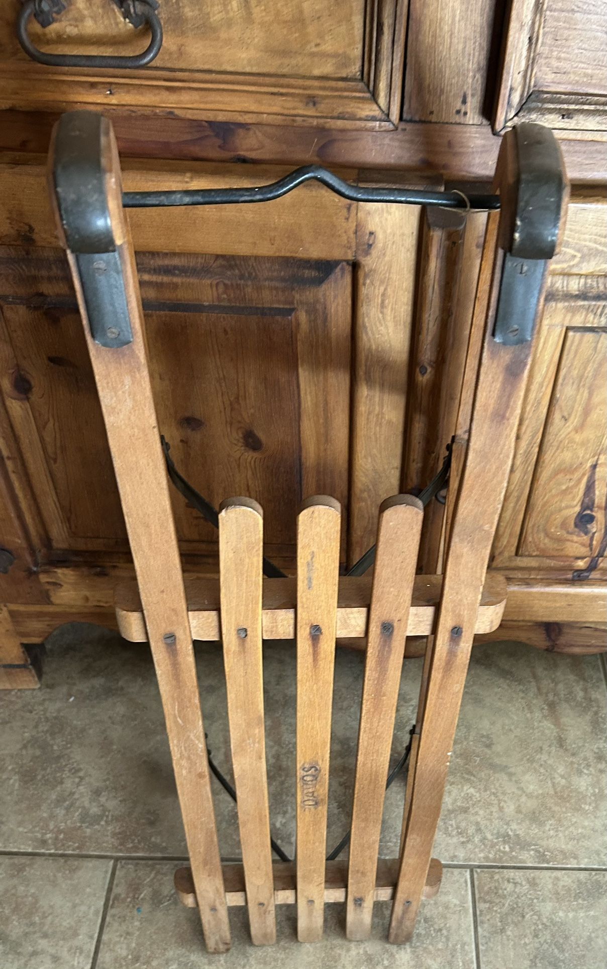 Vintage Davos Traditional Wooden Sled