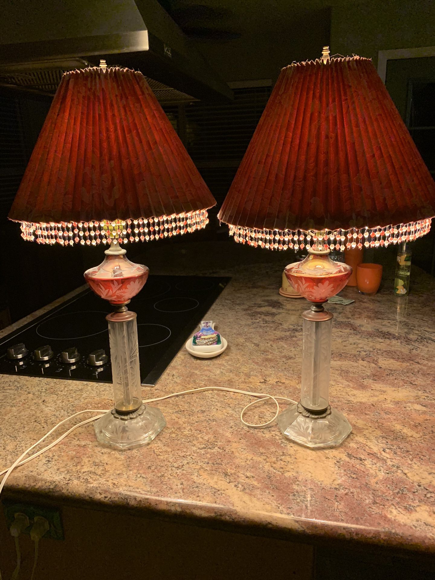 Red Antique Lamps