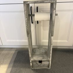 Wood Toilet Roll Holder 