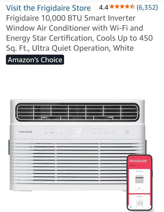 Frigidaire 10,000 BTU Smart Inverter Window AC Unit NIB
