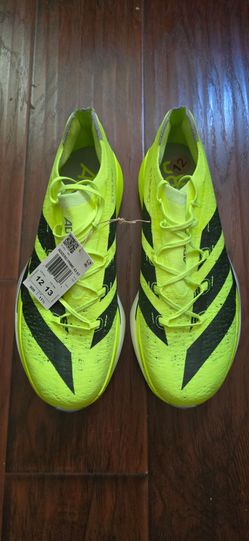Men's Adidas Adizero Prime X3 Strung Volt Solar Yellow Sneakers JI2981 Size 12