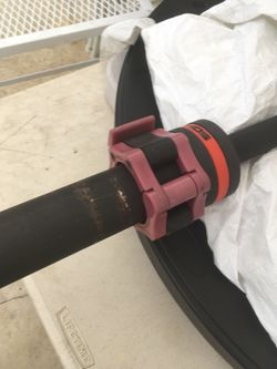 Olympic barbell clamp for weights