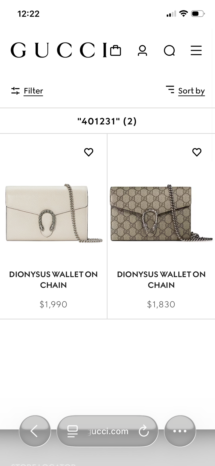 Gucci bag / Gucci purse