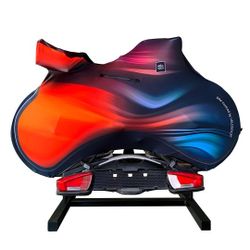 Velo Sock Full Bike Cover for Indoor Storage and Transportation, Dirt Proof and Water Repellent Stretchy Zippered Fabric Bicycle Protection for Bicycl