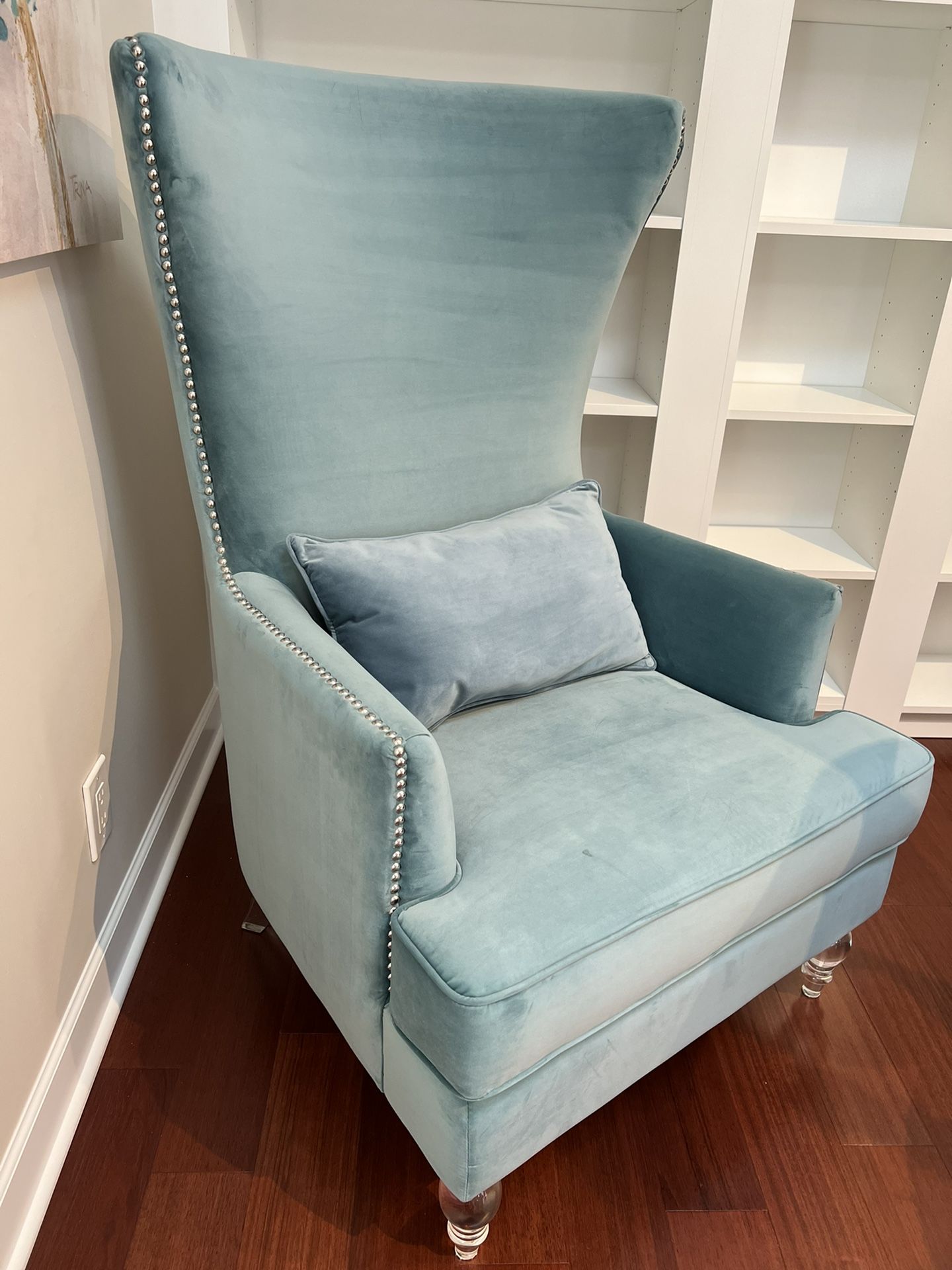 Velvet Wingback Chair