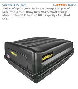 JEGS Large car top cargo carrier