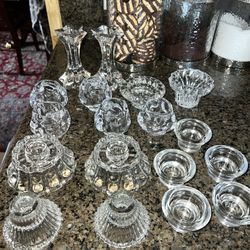 Crystal And Glass Candle Holders Ask For The Price