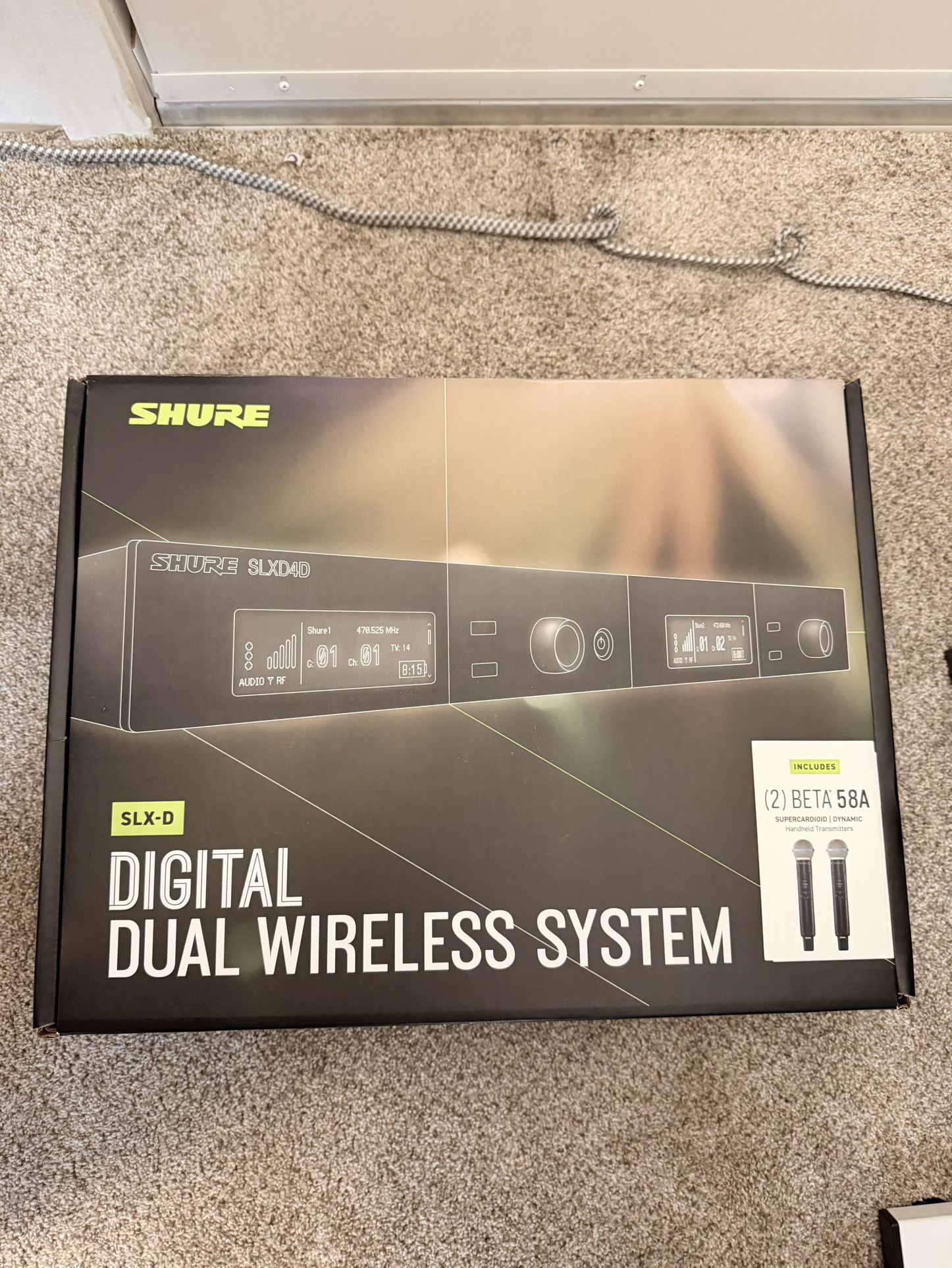 NEW Shure SLXD24D/B58 Dual Wireless Mic System w/ Beta 58 – Band J52