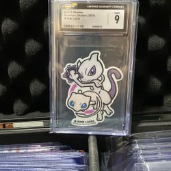 Mew And Mewtwo Sticker B-side Label 