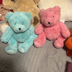 Pink And Blue Teddy Bear Sold Together