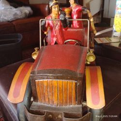 1930's Luna Handmade Wood And Metal Toy Fire Truck 
