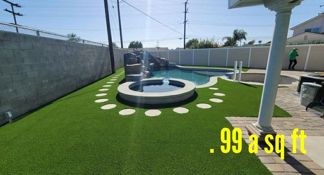 Artificial grass all green .99 a sq (temecula
