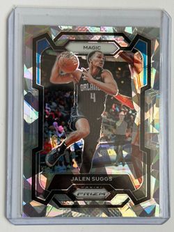 2023-24 Prizm Basketball Jalen Suggs #74 Cracked Ice Orlando Magic