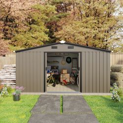 Campcraft 10*12ft 0.25mm color steel plate, surface protective film, Two daylight Windows, A practical and thoughtful gift,two colors can be freely se