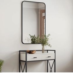 24" W x 36" H Transitional Rectangular Framed Bathroom Wall Mirror