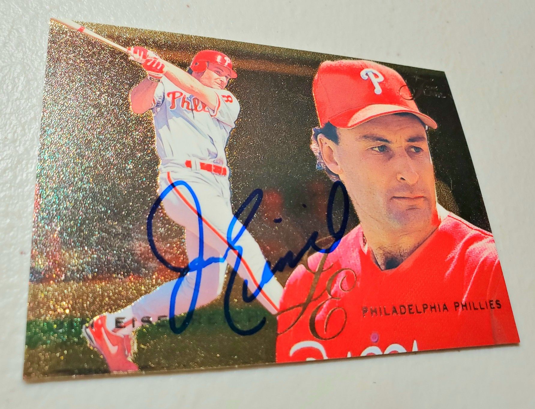 Autographed, 1995 (PHILLIES) Flair #179, Jim Eisenreich