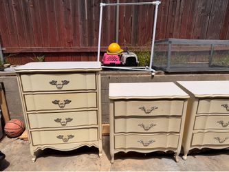Tall dresser and two night stands
