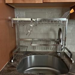 Two-Tier Stainless Steel Dish Drying Rack
