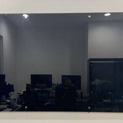 Quartet Magnetic Dry Erase Board, 96" x 48" Glass Whiteboard for Wall, Infinity, Black (G9648B)