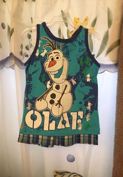 Olaf short set size 4t never worn