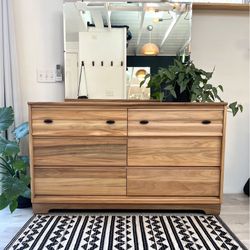 Refinished Mid Century Modern Dresser And Mirror