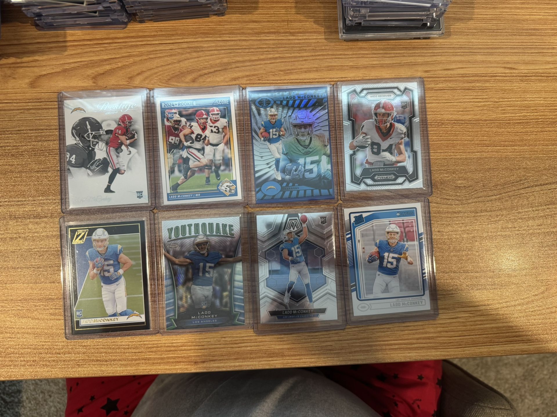 8 Card Ladd McConkey Rookie Card Lot