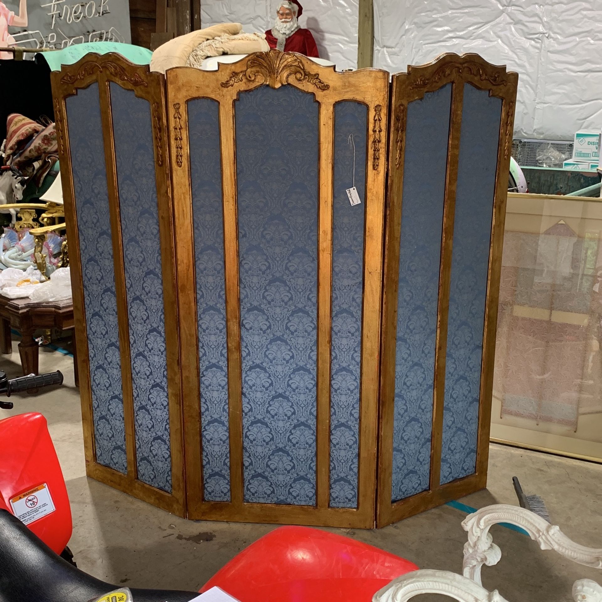 Blue Fabric Screen
