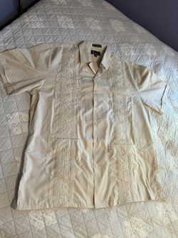 Guayabera Cream Color Extra Large Size 