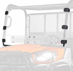 Upgraded PC Vents Full Windshield Compatible with 2014+ Kubota Diesel RTV X900 X1100C X1120 X1140, 1/4 Inch Hard Coated Front Windscreen with Sliding