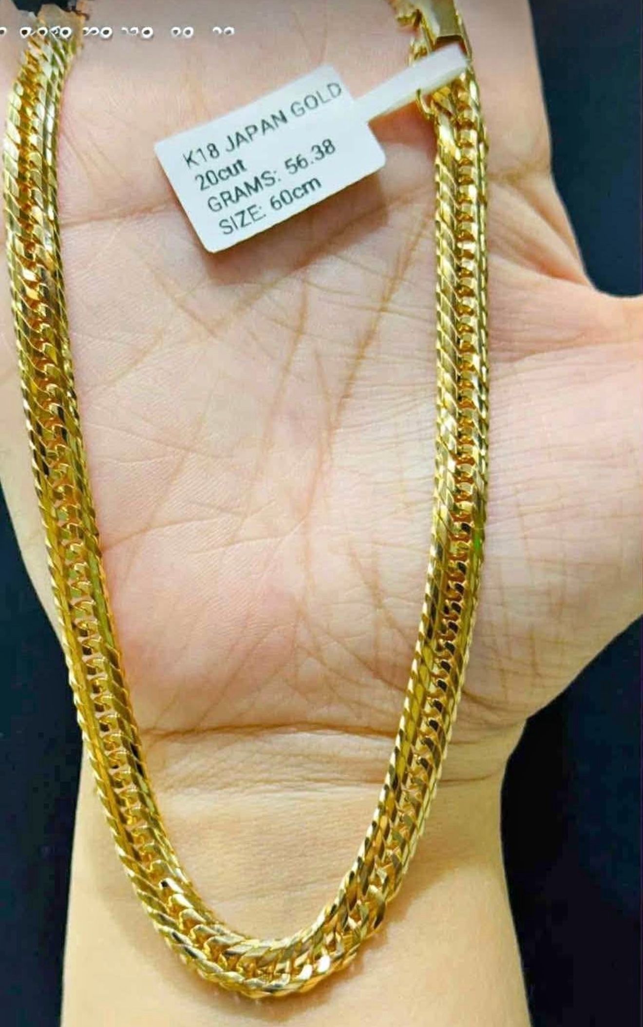 Pure Japan Gold 18K 20 Cut Rare Style 24”