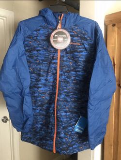 Columbia Thermal Coil Winter Jacket Blue Orange