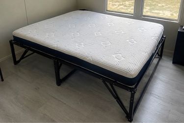 Folding Bedframe with queen size mattress