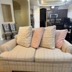 Beautiful Vintage Cloth Sofas Pair 