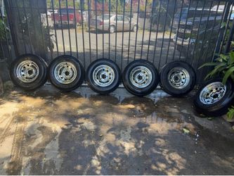 6 rims and 6 new tires 5 lug