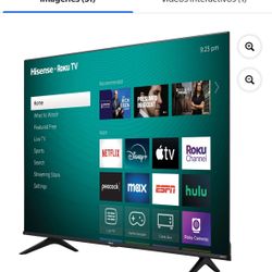 Hisense 58" Clase 4K UHD LED LCD Roku Smart TV HDR R6 S