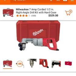New Milwaukee 7amp Corded 1/2in Right Angle Drill