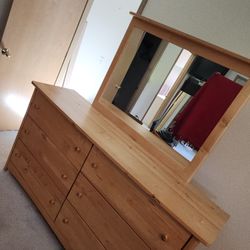 Birch Bedroom Set. Dresser. Bed frame.  Wardrobe Closet