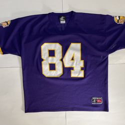 Minnesota Vikings 1998 Randy Moss Logo Athletic Purple NFL Jersey Size Men's XL 
