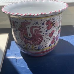 Ceramic Floor Pot From Italy 