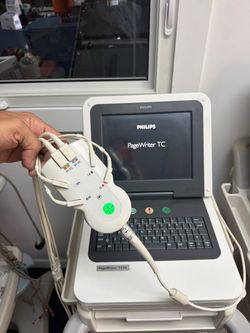 Refurbished Philips pagewrite TC 50 interpretative EKG on rolling stand