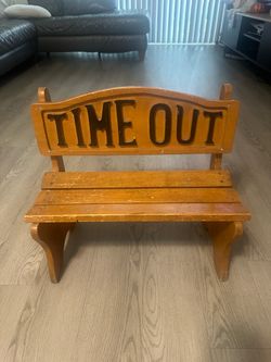 Kids Wooden Time Out Bench
