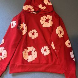 Red Denim Tear Hoodie