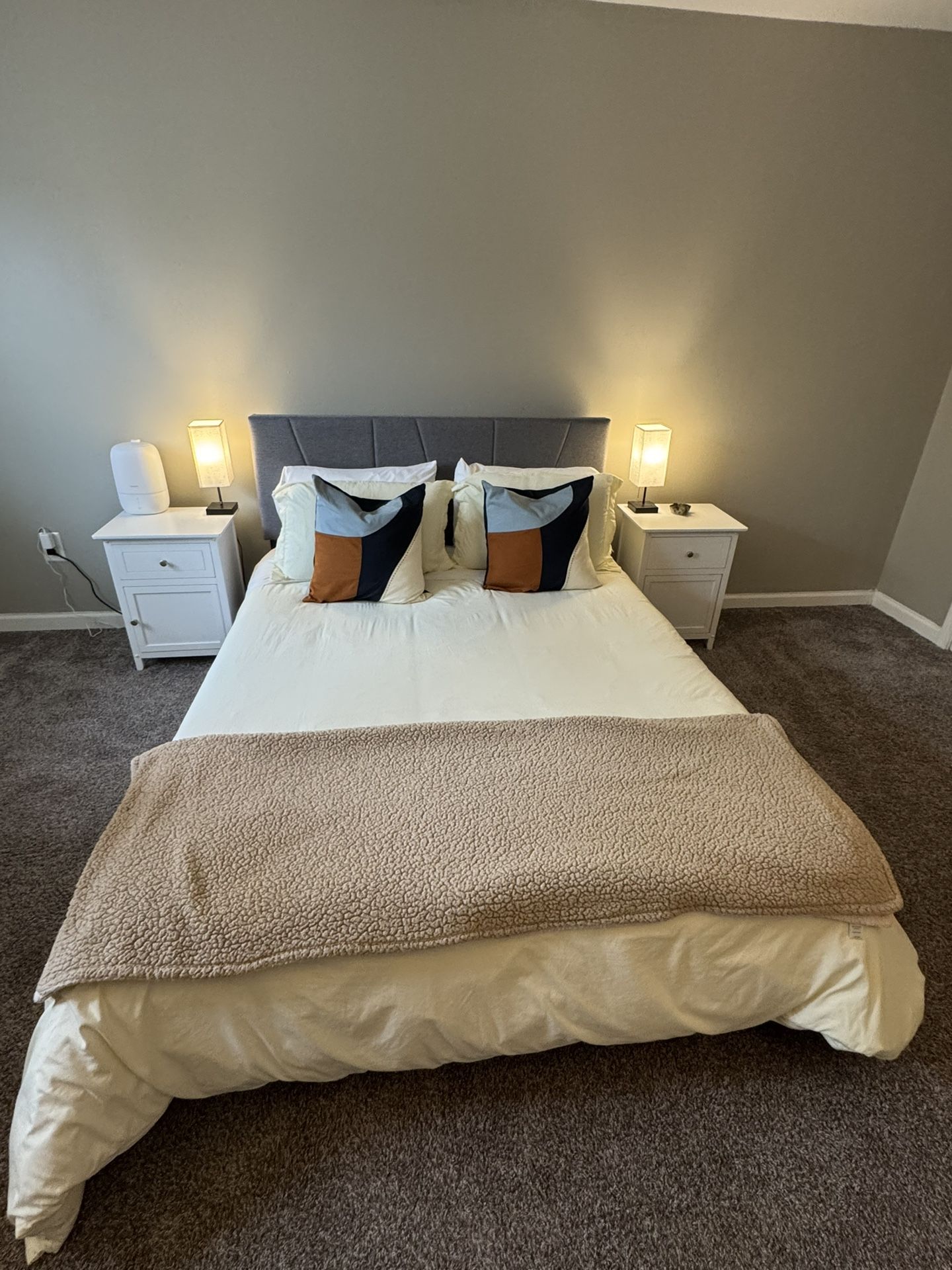 Queen Bed (Mattress + Frame)